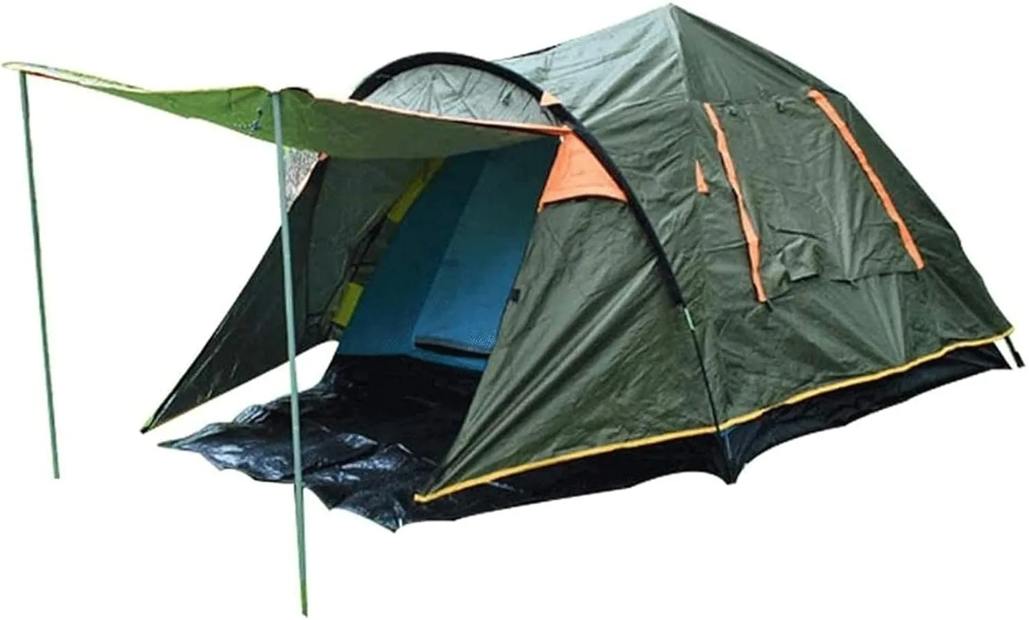 Tent TentDouble Layer Automatic TentWaterproof Pop Up Double Layer Tent Family Shelter Carry Bag Holiday Tent Color : Green