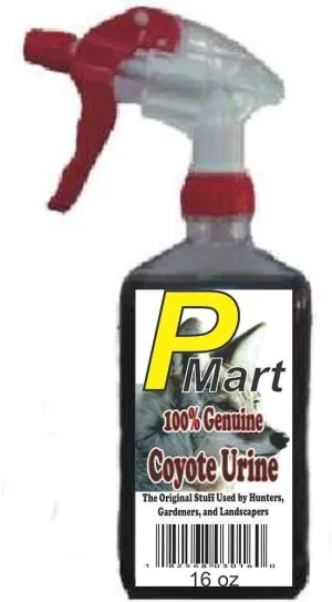 The Pee Mart - Coyote Urine 16 oz E-Z Trigger Spray. Full Strength!