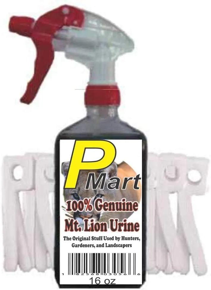 The Pee Mart - Mountain Lion Urine Scent Tag Combo 16 oz E-Z Trigger Spray. Full Strength!