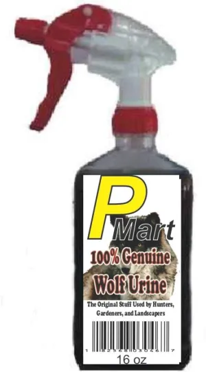 The Pee Mart - Wolf Urine Scent Tag Combo 16 oz E-Z Trigger Spray. Full Strength!