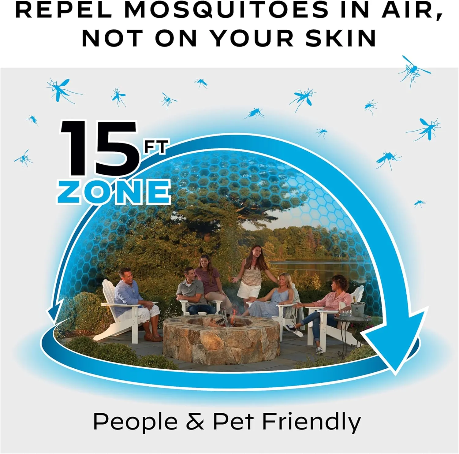 Thermacell Mosquito Repellent Lantern; No Spray Mosquito Repellent For Patios; Includes 12-Hours of Protection; Scent-Free, No Flame Citronella Candle Alternative