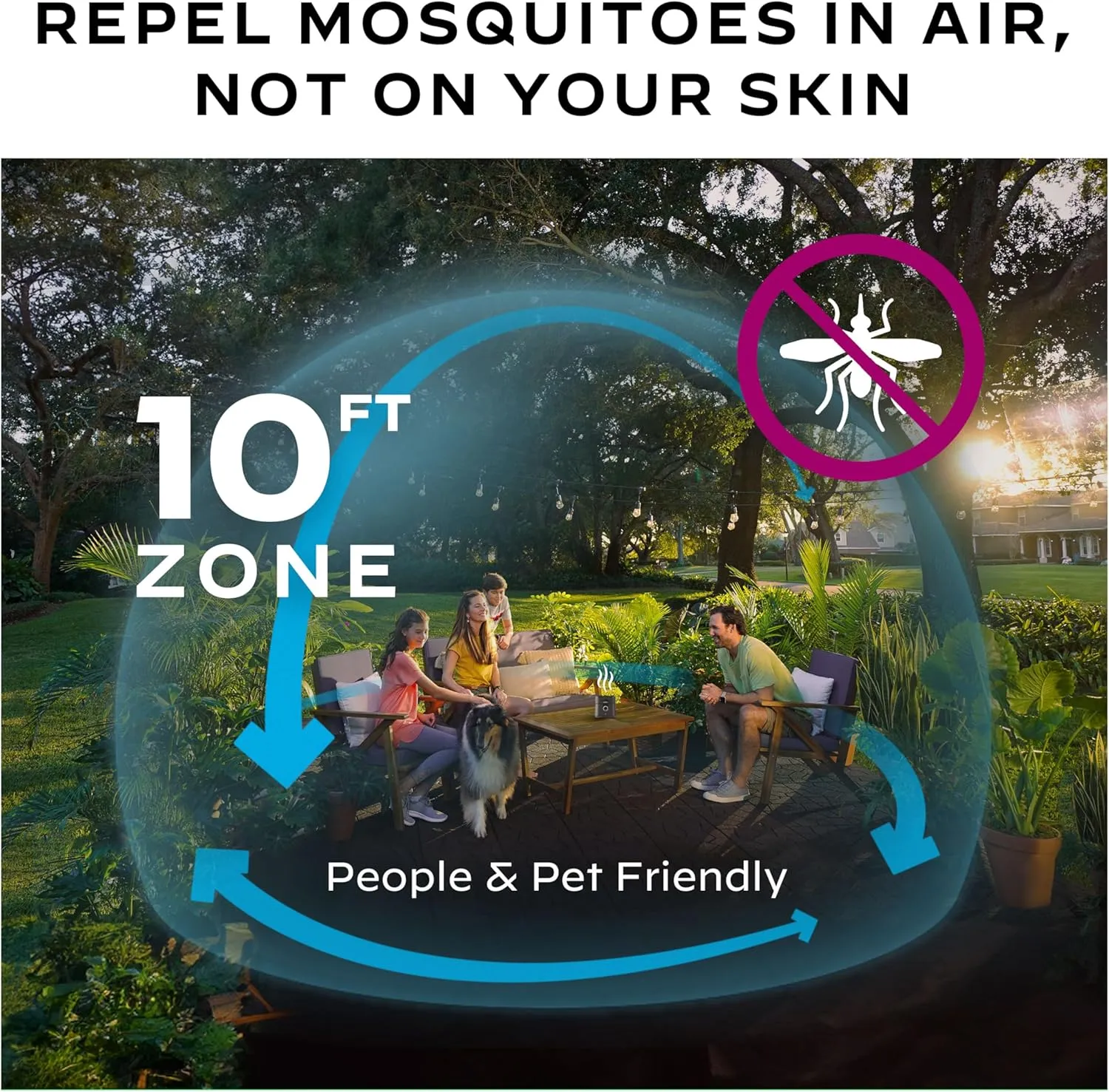 Thermacell Patio Shield Mosquito Repellent E-Series Rechargeable Repeller; 10’ Mosquito Protection Zone; Includes 12-Hour Repellent Refill; No Spray, Flame or Scent; Bug Spray Alternative