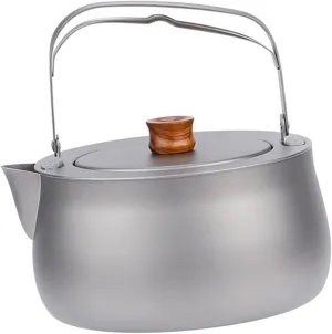 Titanium Water Kettle Outdoor Kettle with Handle Water Pot Tea Kettle for Camping Picnic Hiking