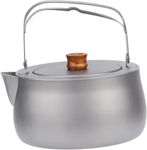 Titanium Water Kettle Water Pot for Camping Picnic Boiling Water Open Fire
