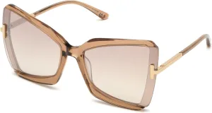 Tom Ford Gia FT0766 Square Sunglasses for Women   BUNDLE With Designer iWear Eyewear Kit