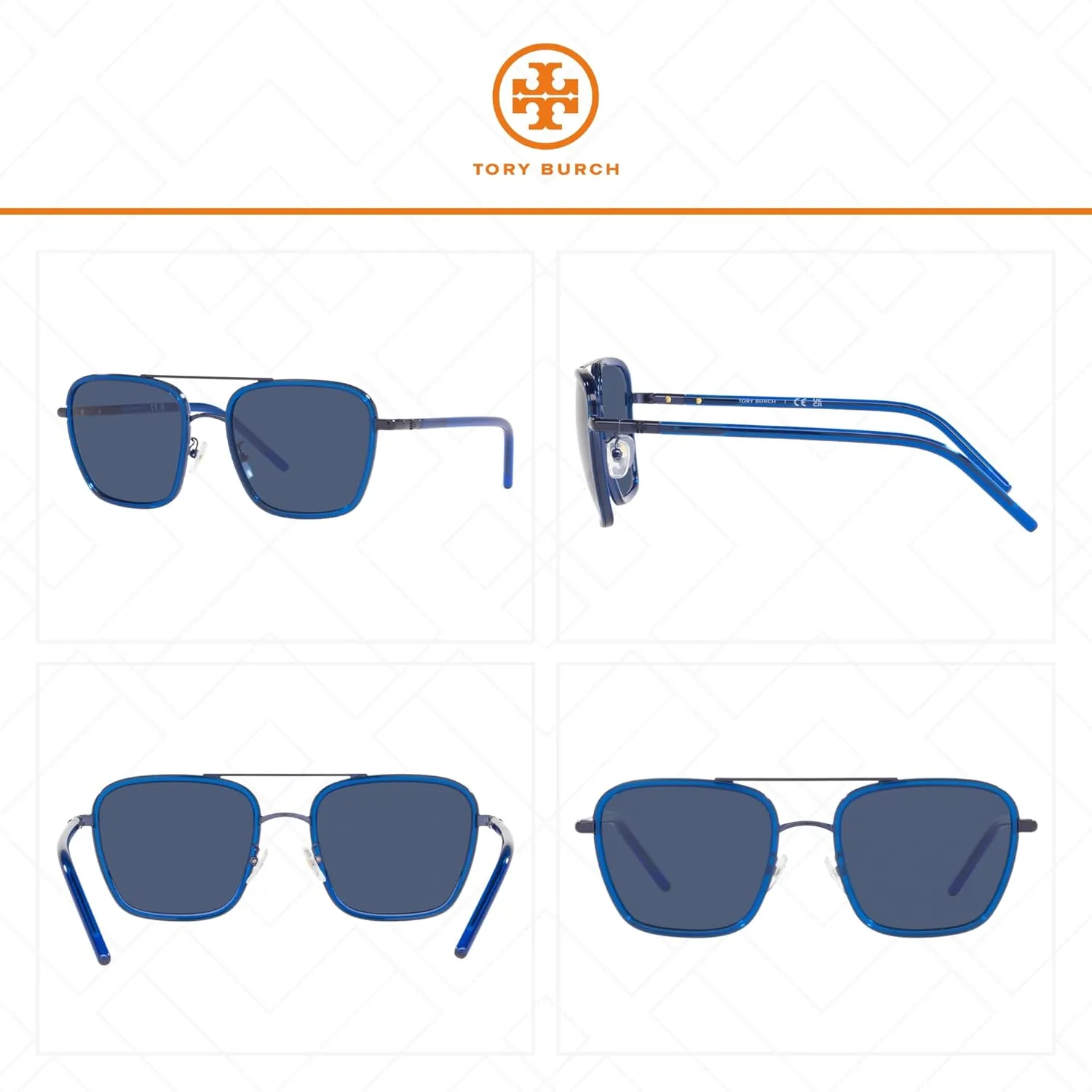 Tory Burch TY6090 Square Sunglasses for Women   BUNDLE With Designer iWear Eyewear Kit