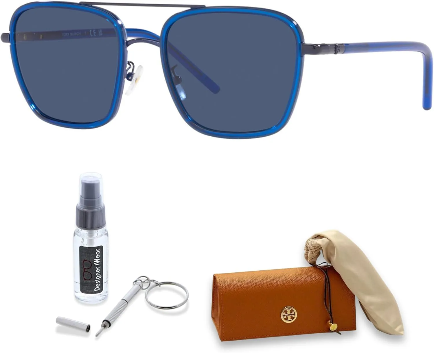 Tory Burch TY6090 Square Sunglasses for Women   BUNDLE With Designer iWear Eyewear Kit