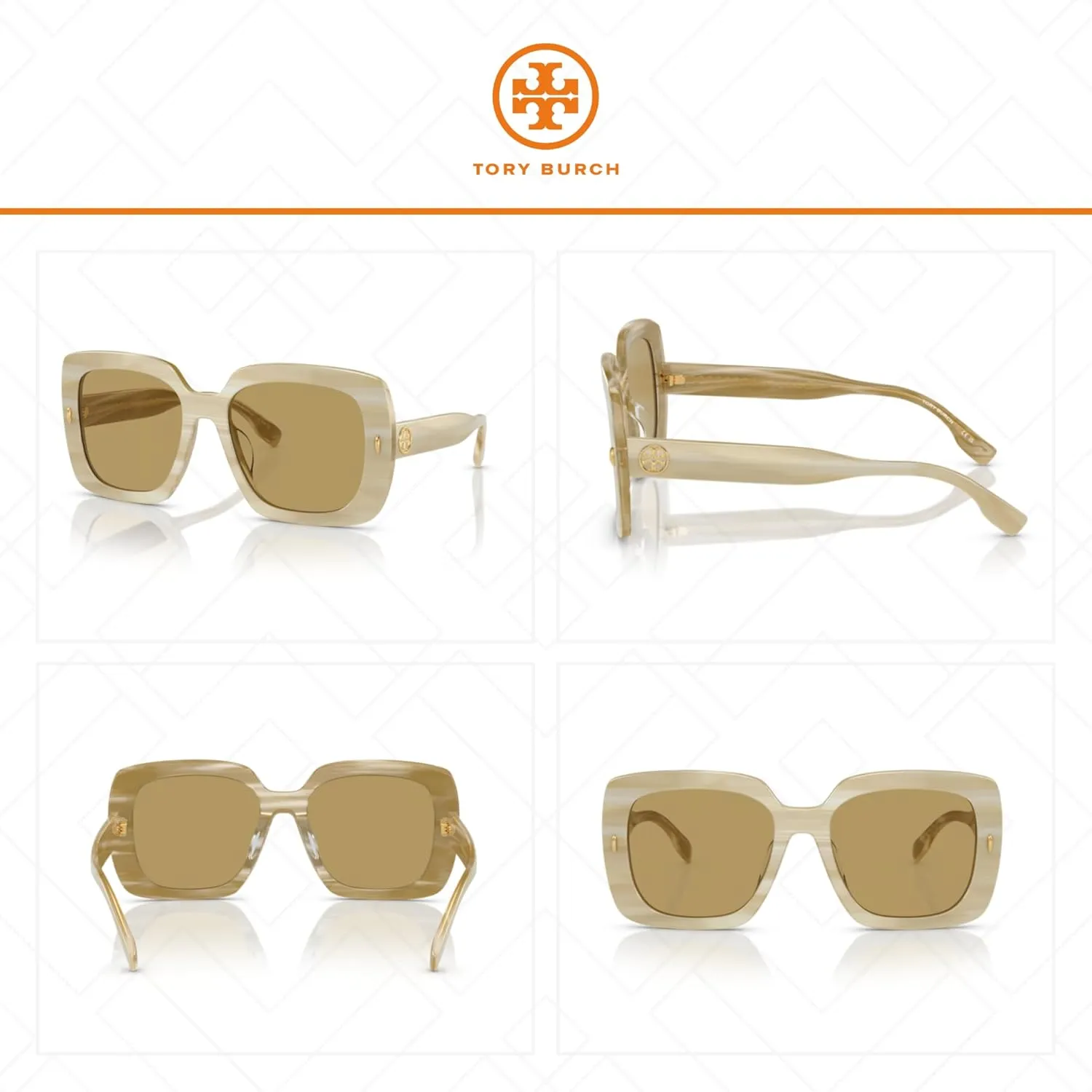 Tory Burch TY7193U Square Sunglasses for Women   BUNDLE With Designer iWear Complimentary Eyewear Kit