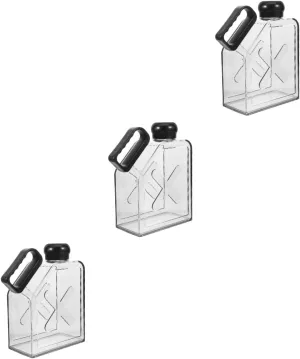 Totority 3pcs Travel Water Bottle Reusable Flat Kettle Compact Lightweight Leakproof Design for Backpack School Camping