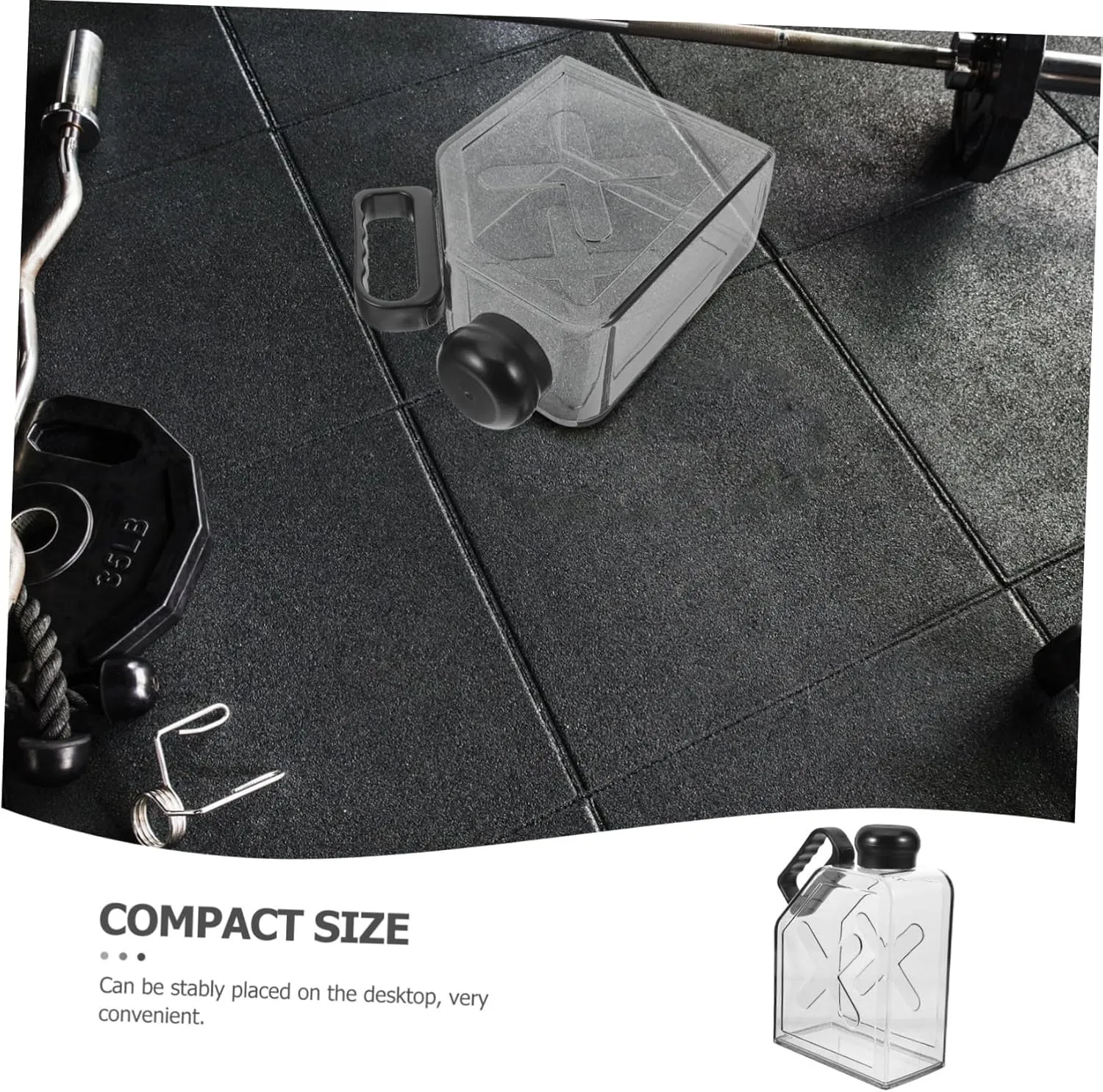 Totority 3pcs Travel Water Bottle Reusable Flat Kettle Compact Lightweight Leakproof Design for Backpack School Camping