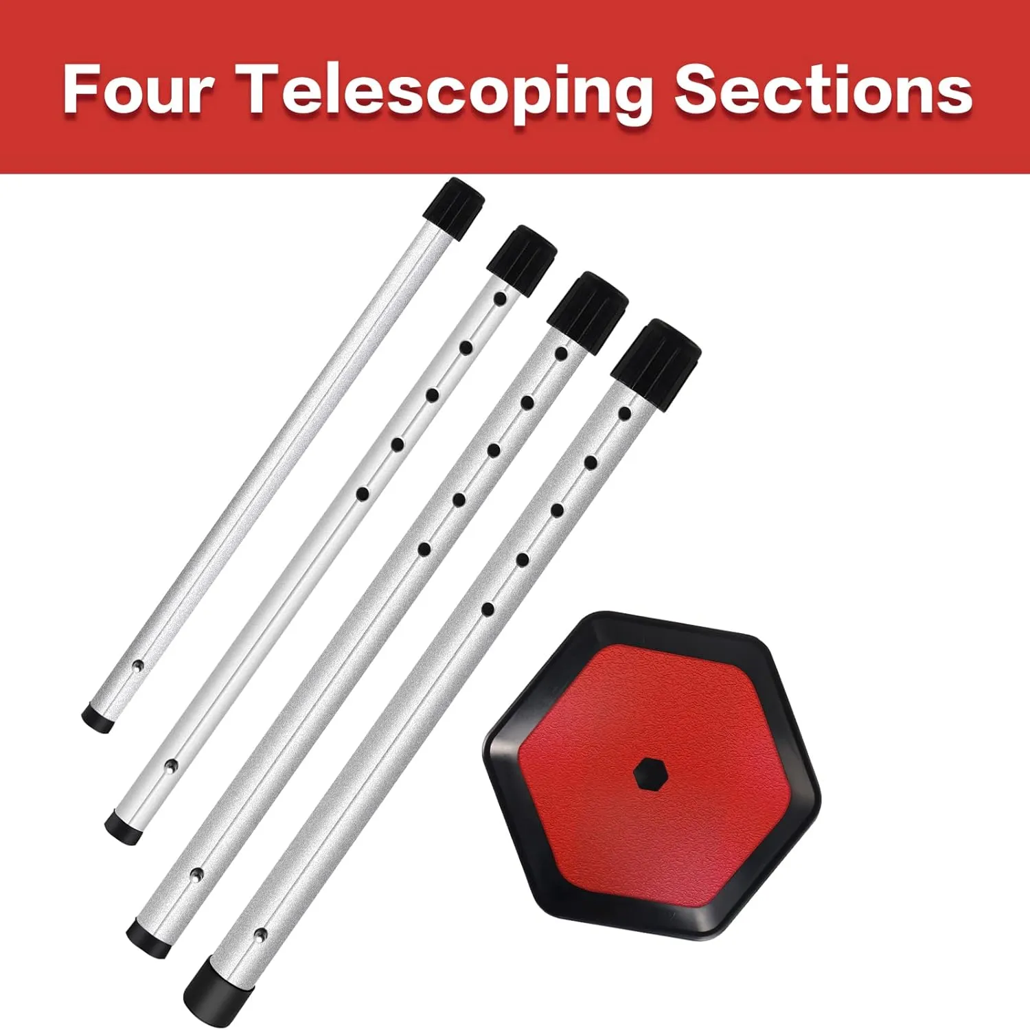 ToVii Portable Golf Club Stiff Arm Support Protector Travel Bag, Sturdy Aluminum Pole, Fully Adjustable to Protect Clubs