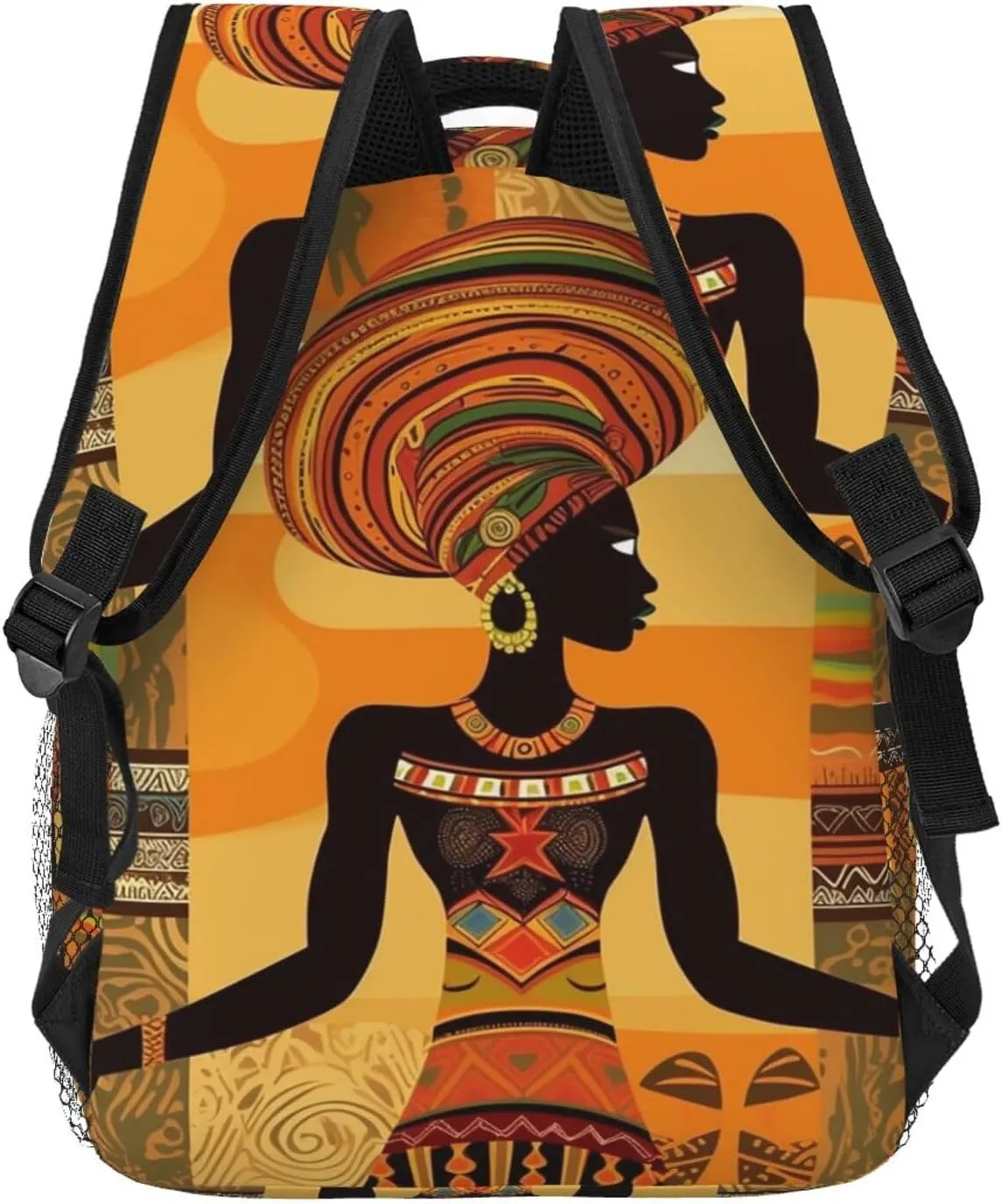 Travel Backpack for Women Men Casual Carry On Back Pack African Woman 15.6inch Laptop Backpack