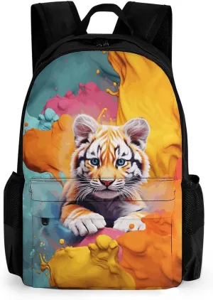 Travel Laptop Backpacks for Men Women,Color Animation Printed Computer Bag Travel Work Rucksack Ergonomic Shoulder Straps