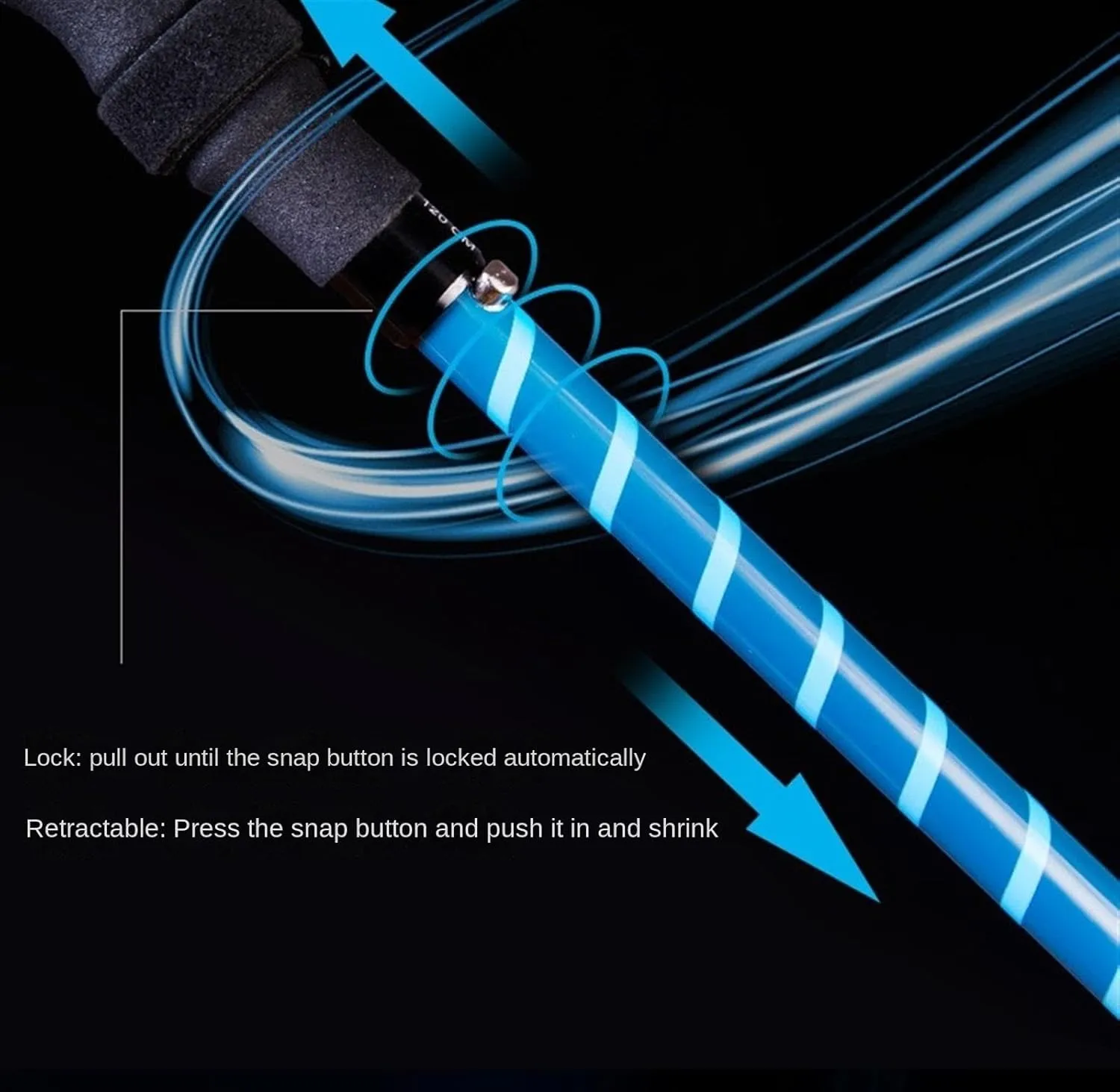 Travel Trekking Pole Aluminum Alloy Trekking Poles Lightweight Quick Lock Walking Stick for Hiking Backpacking Outdoor Activities