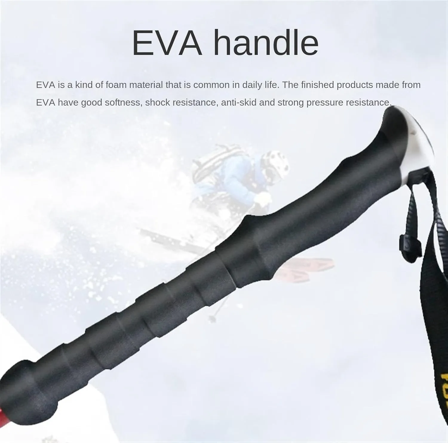 Travel Trekking Pole Folding Trekking Hiking Poles Strong Walking Stick Lightweight Aluminum Alloy for Camping Outdoor Activities