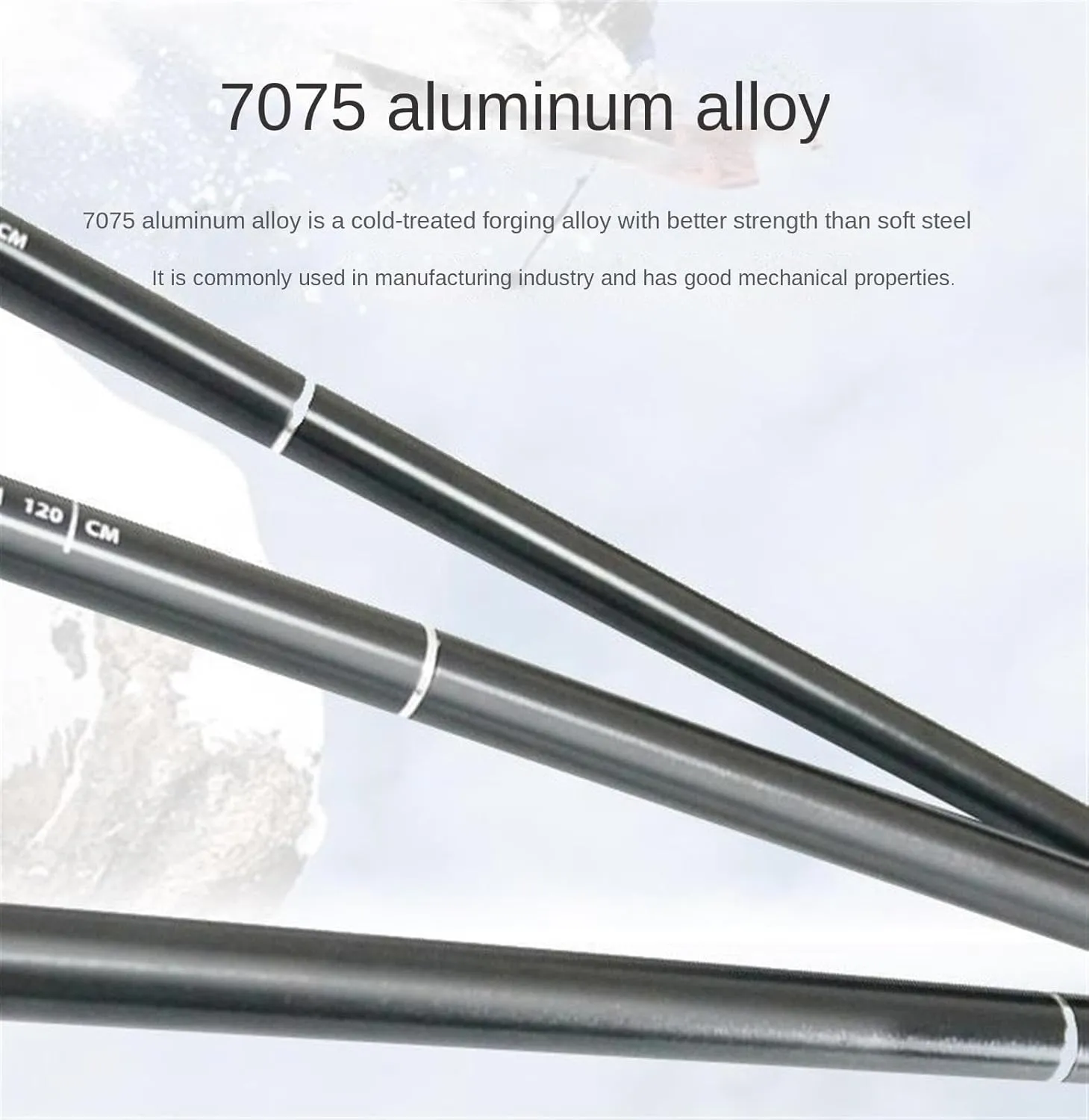 Travel Trekking Pole Folding Trekking Hiking Poles Strong Walking Stick Lightweight Aluminum Alloy for Camping Outdoor Activities