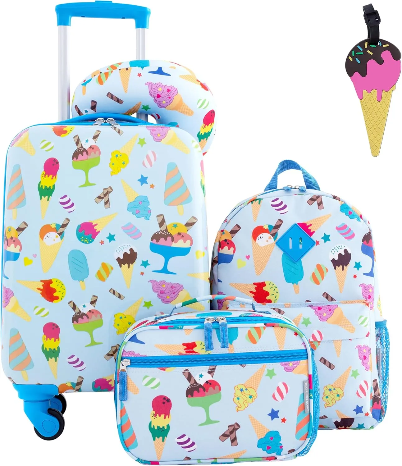 Travelers Club 5 Piece Kids' Luggage Set, Ice Cream