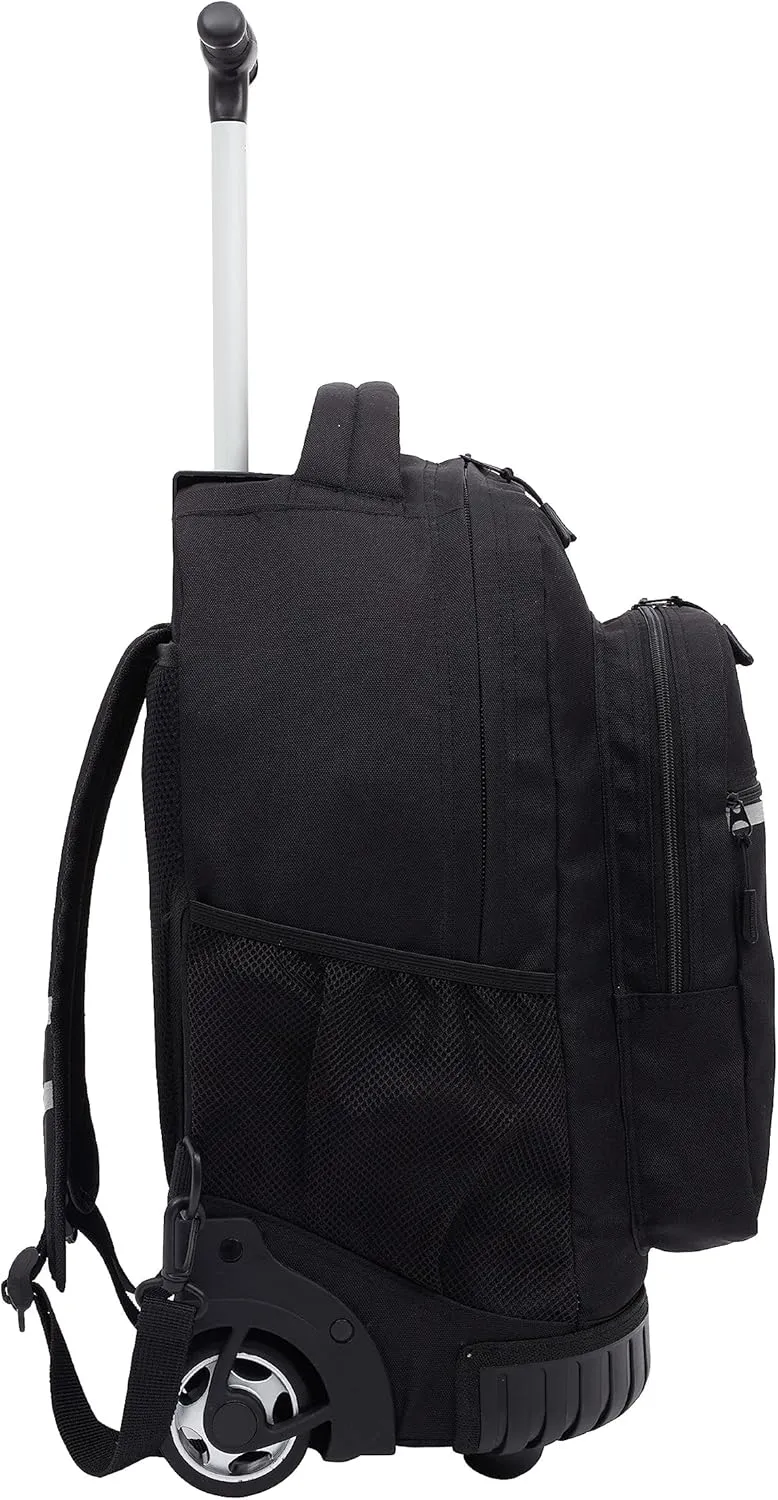Travelers Club Rolling Backpack, Black, 18 Inch