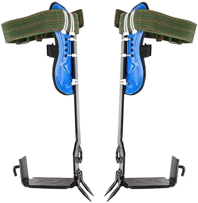 Tree Climbing Spike, Stainless Steel Tree Climbing Tool, Portable Tree Climbing Aid 2 Gears Set for Hiking Hunting Observation Picking Fruit