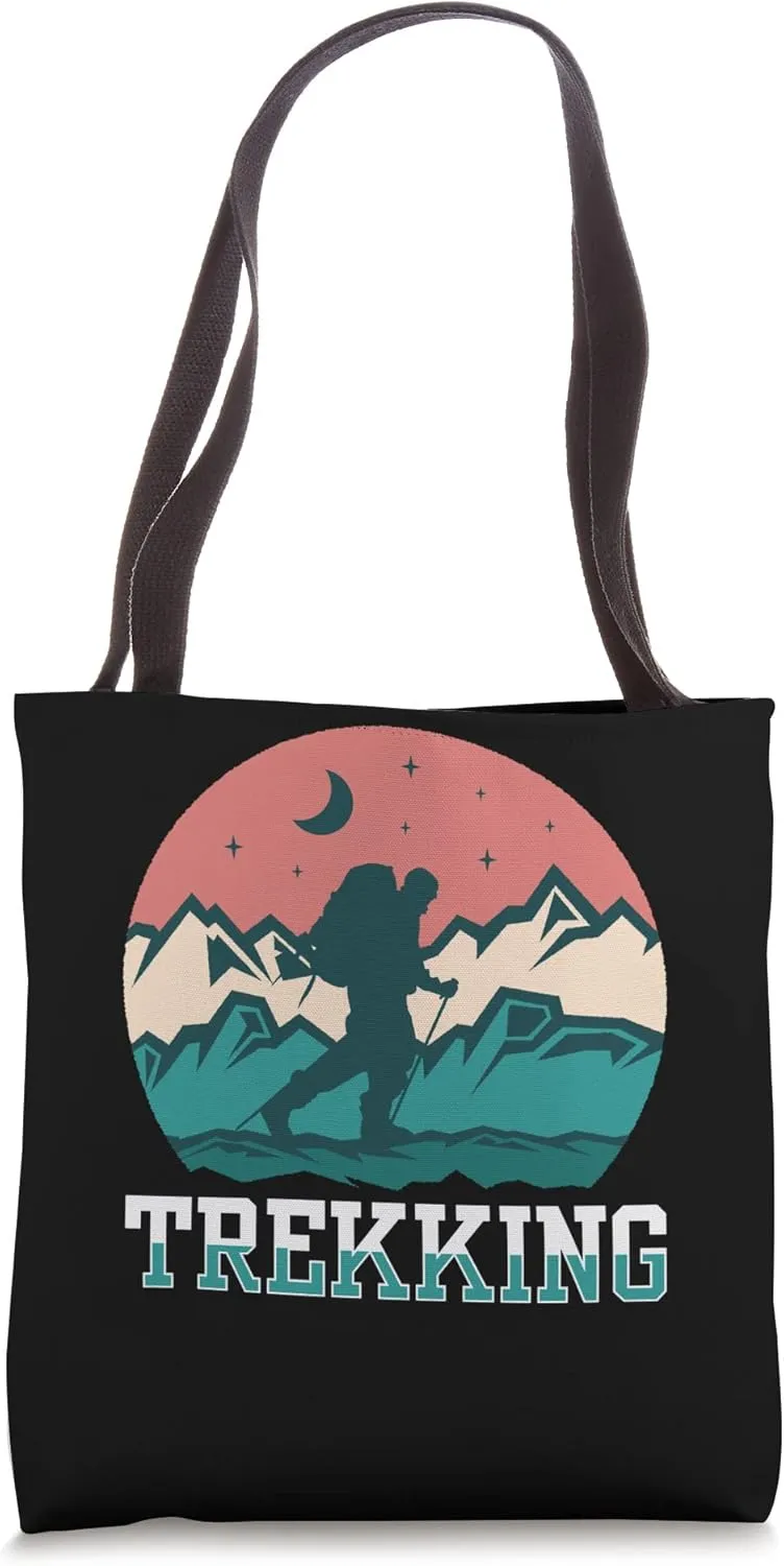 Trekking Lover Hiking Hiker Hike Tote Bag