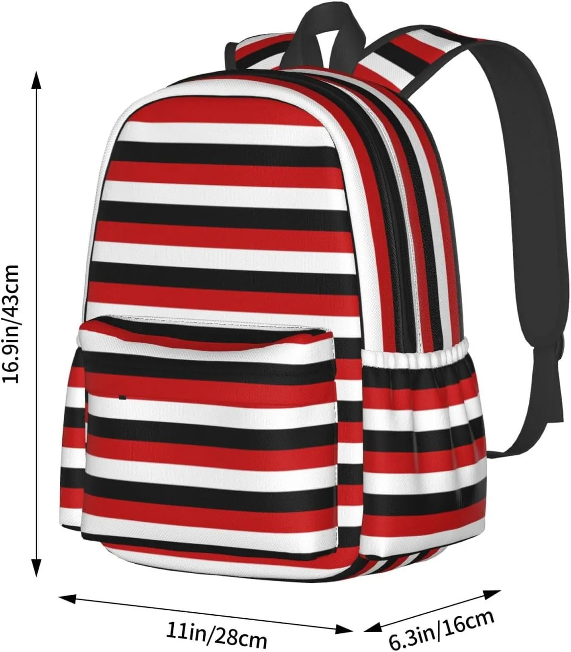 Trinidad And Tobago Yemen Flag Stripes Backpack Large Capacity Backpack Lightweight Double Shoulder Bag For Women Men Travel