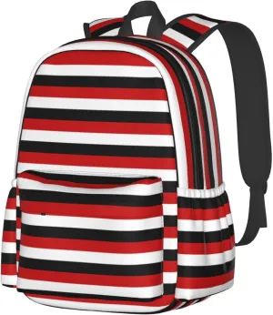 Trinidad And Tobago Yemen Flag Stripes Backpack Large Capacity Backpack Lightweight Double Shoulder Bag For Women Men Travel