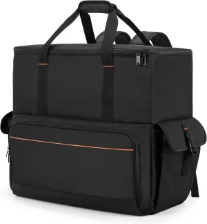 Trunab Computer Desktop Tower Carrying Case, PC Backpack for Computer Main Processor Case, Keyboard, Cable and Mouse, Earphone, Bag Only, Black