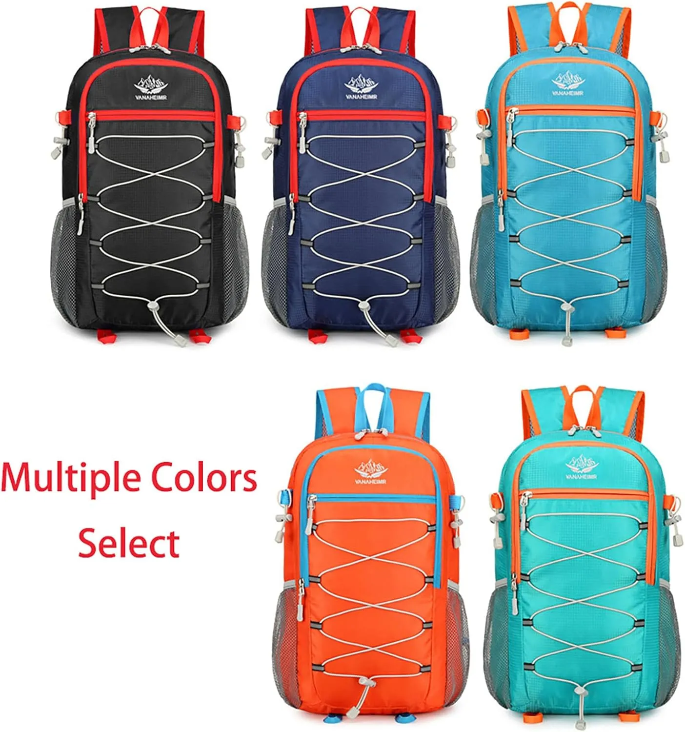 Ultralight Lightweight Large Capacity Packable Foldable Outdoor Travel Camping Hiking Backpack Rucksack (Dark Blue)