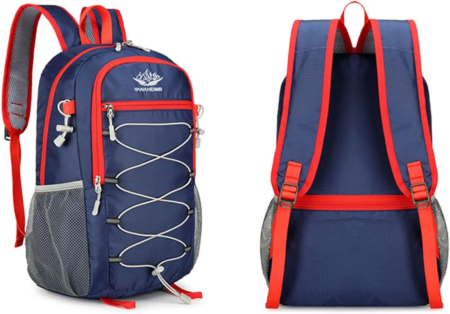 Ultralight Lightweight Large Capacity Packable Foldable Outdoor Travel Camping Hiking Backpack Rucksack (Dark Blue)