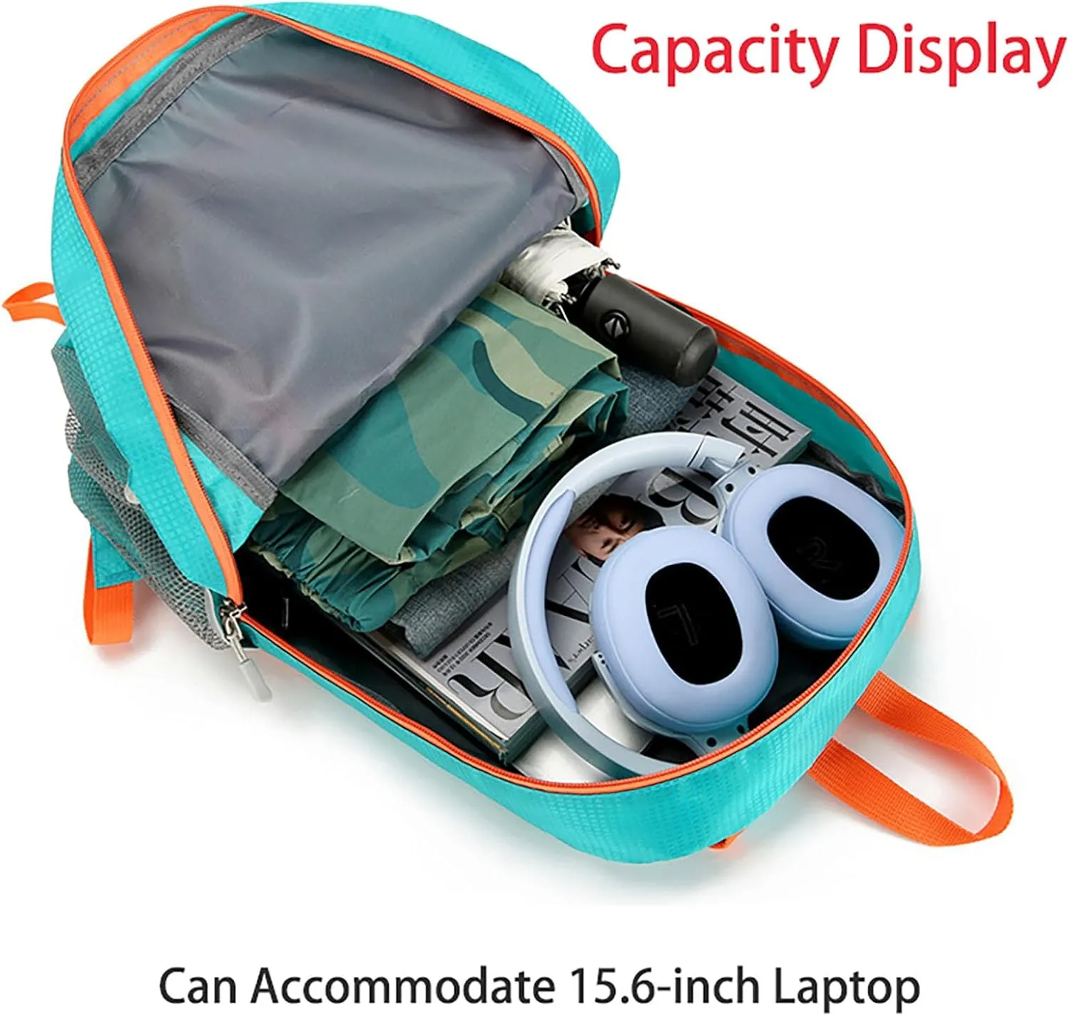 Ultralight Lightweight Large Capacity Packable Foldable Outdoor Travel Camping Hiking Backpack Rucksack (Sky Blue)