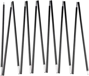 Unassembled Tent Poles Replacement, Female and Male End Tent Compatible, Aluminum Tent Pole Repair Kit, 2 Poles Pack