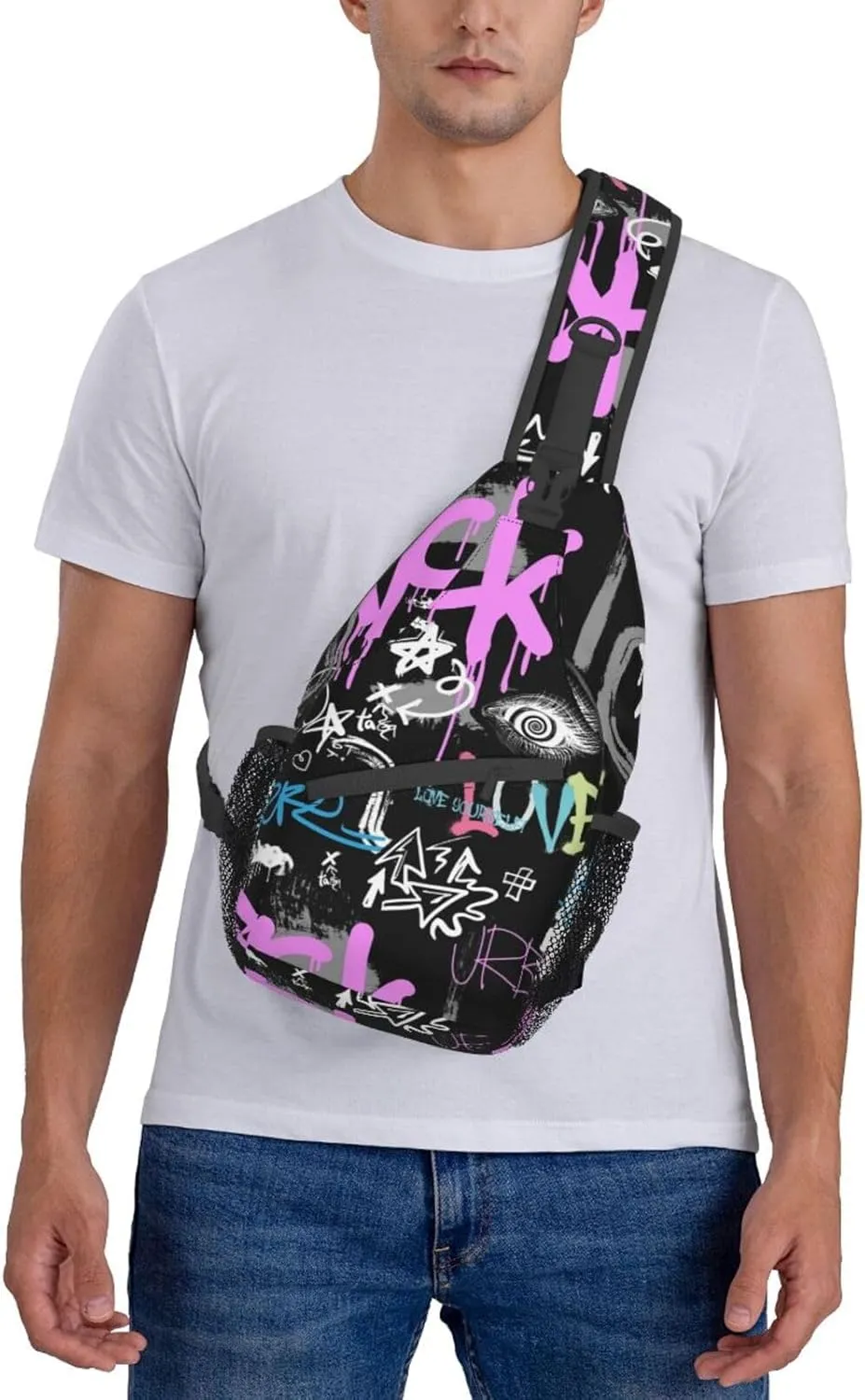 Unisex Chest Bags Crossbody Sling Backpack Travel Hiking Daypack Crossbody Bag For Men