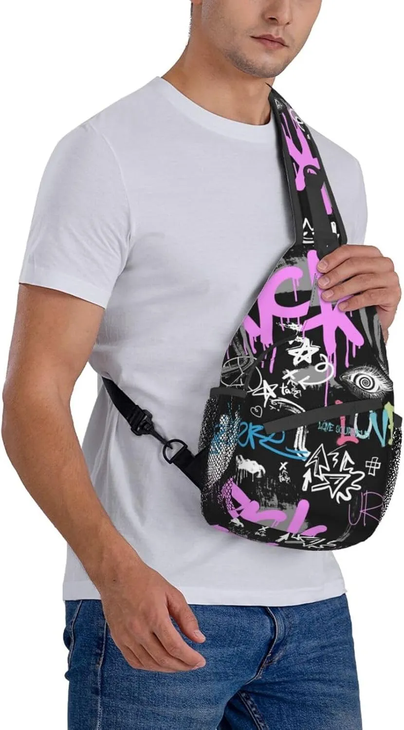 Unisex Chest Bags Crossbody Sling Backpack Travel Hiking Daypack Crossbody Bag For Men