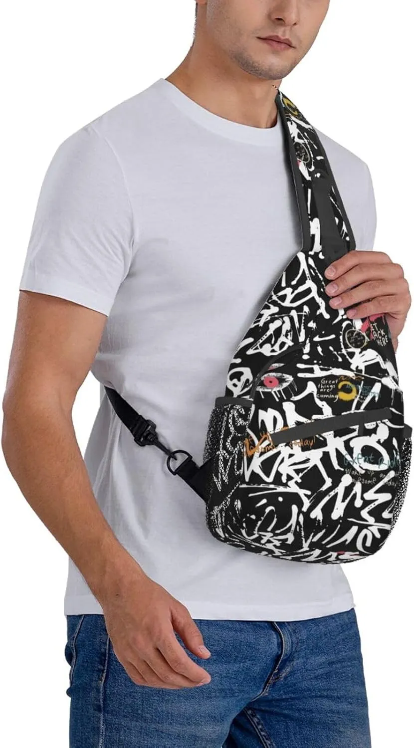 Unisex Chest Bags Crossbody Sling Backpack Travel Hiking Daypack Crossbody Bag For Men