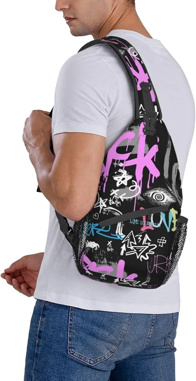 Unisex Chest Bags Crossbody Sling Backpack Travel Hiking Daypack Crossbody Bag For Men