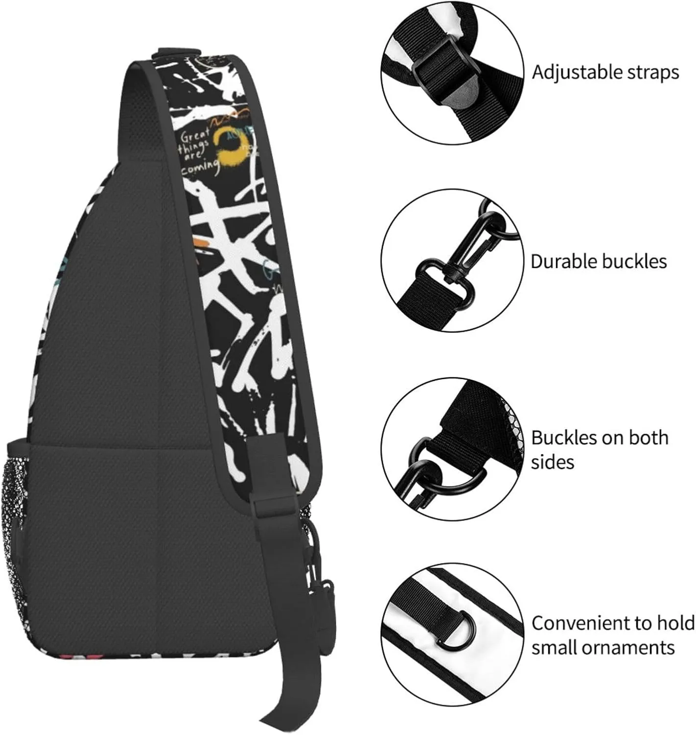Unisex Chest Bags Crossbody Sling Backpack Travel Hiking Daypack Crossbody Bag For Men