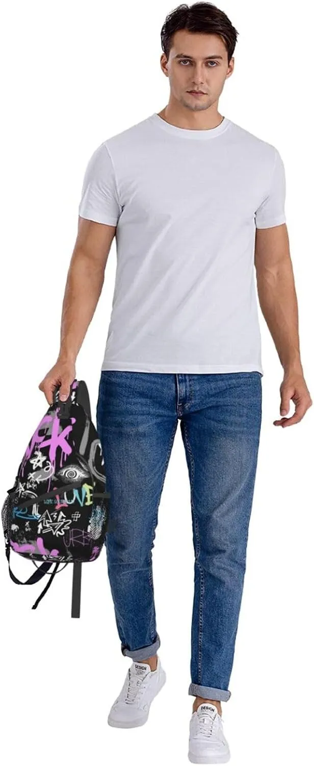 Unisex Chest Bags Crossbody Sling Backpack Travel Hiking Daypack Crossbody Bag For Men