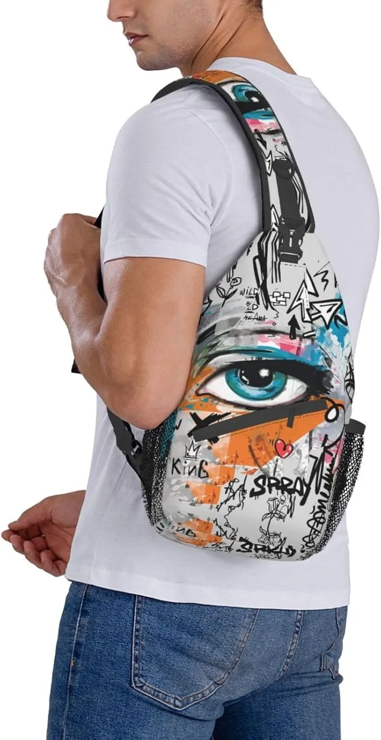 Unisex Chest Bags Crossbody Sling Backpack Travel Hiking Daypack Crossbody Bag For Men