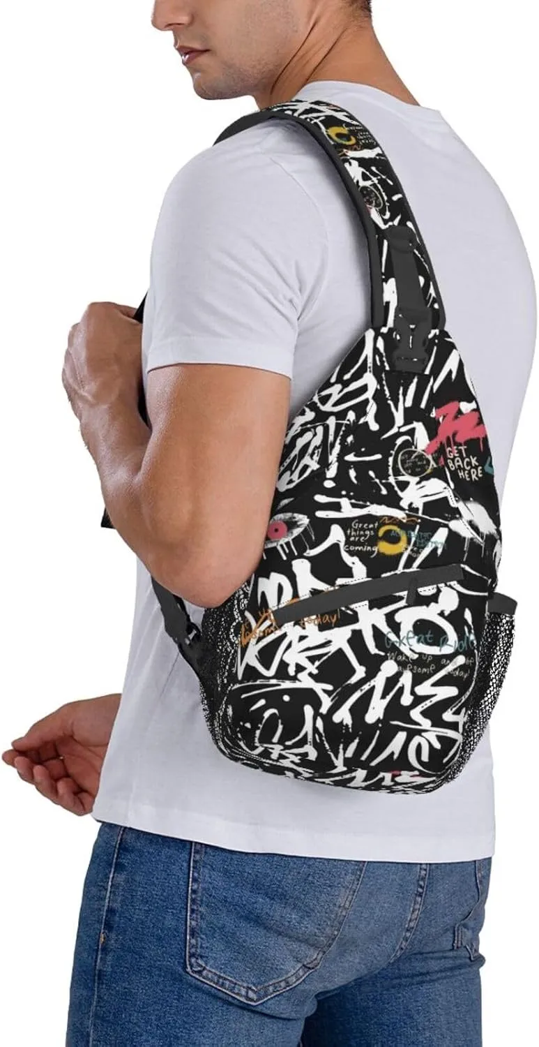 Unisex Chest Bags Crossbody Sling Backpack Travel Hiking Daypack Crossbody Bag For Men