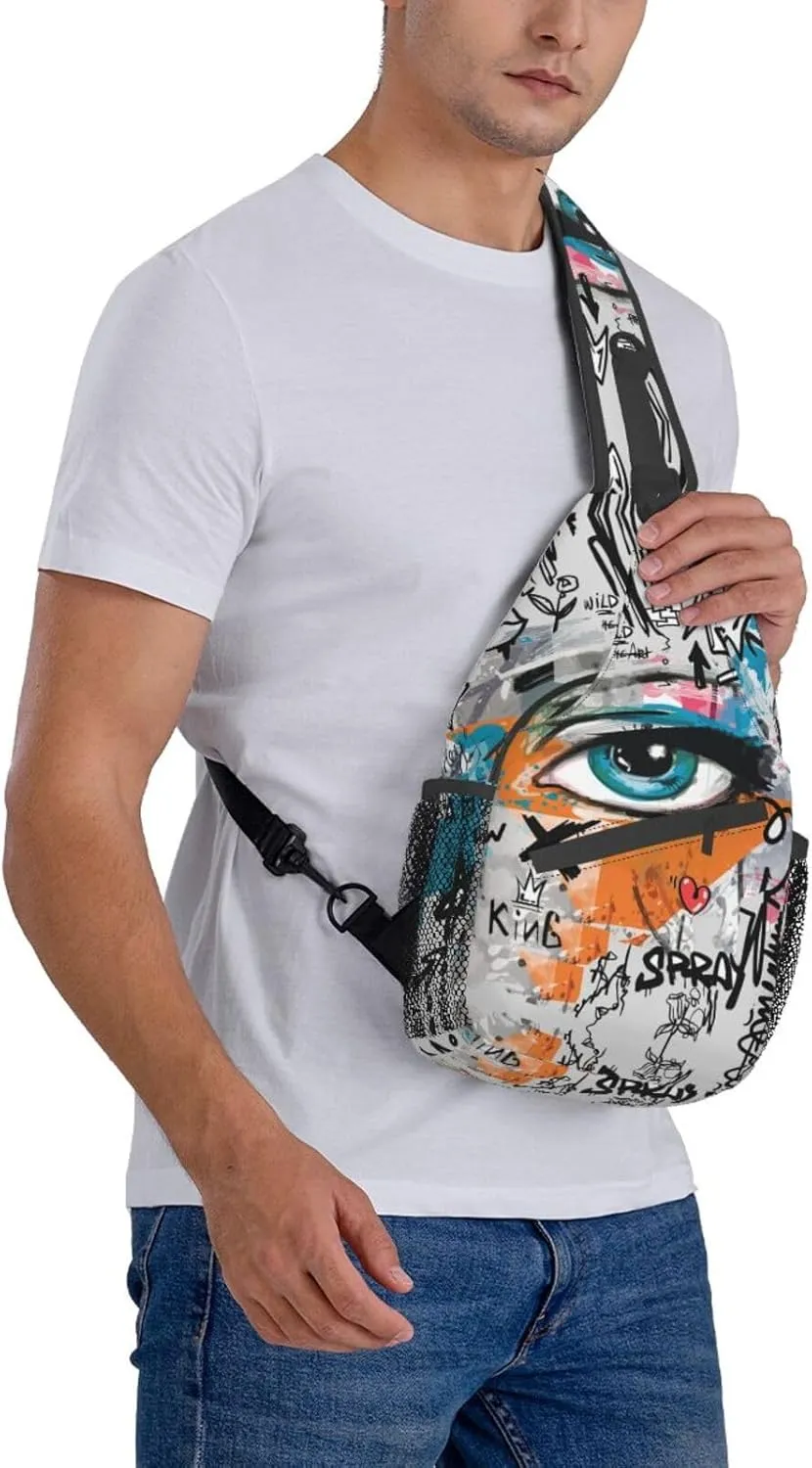 Unisex Chest Bags Crossbody Sling Backpack Travel Hiking Daypack Crossbody Bag For Men
