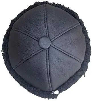Unisex Sheepskin Beanie Hat -Russian Trapper Ushanka Aviator Winter hat