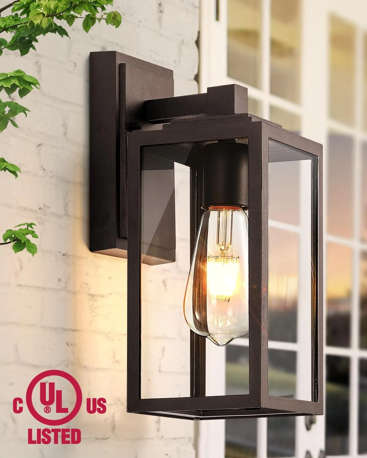 VIANIS 2 Pack Outdoor Light Fixture, Brown Porch Lights Outside, Oil Rubbed Bronze Coach Lantern, Waterproof Outdoor Sconce Lights Wall Mount, ORB Outside Sconce for Porch, Patio, Doorway, Anti-Rust