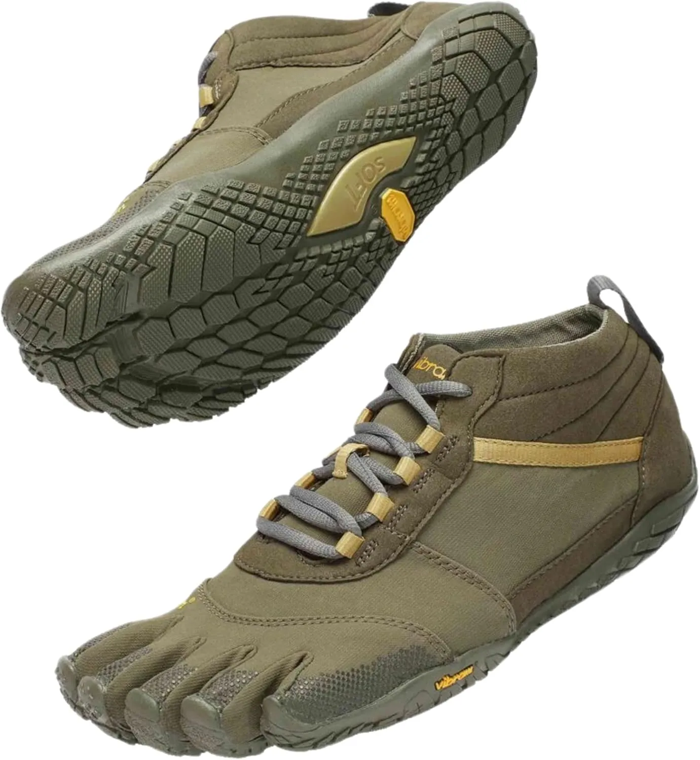 Vibram Men’s FiveFingers V-Trek Trail Hiking Shoes – Minimalist Outdoor Footwear with Wool Blend Upper, Megagrip Outsole, Lightweight, Durable for Trekking