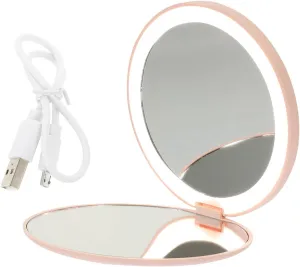 VICASKY 1 Set Portable LED Makeup Mirror with Light Compact Cosmetic Mirror for Women High Definition Lightweight for Go Touch Ups and Daily Use