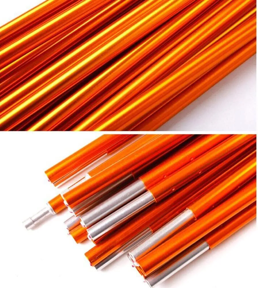 Vilemoon Aluminum Rod Tent Pole Replacement Tent Poles Accessories Multifunction Lightweight Tent Pole Repair Kit for Hiking Camping Outer Diameter 8.5mm