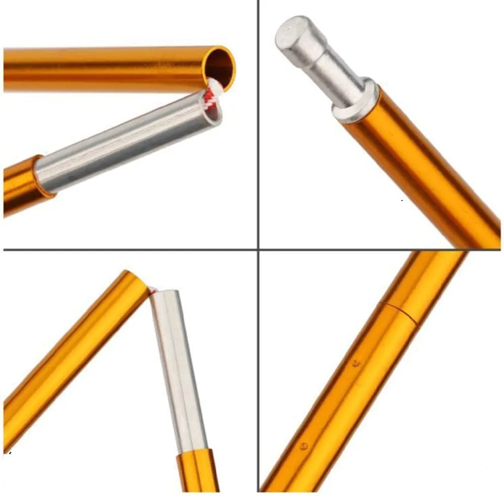 Vilemoon Aluminum Rod Tent Pole Replacement Tent Poles Accessories Multifunction Lightweight Tent Pole Repair Kit for Hiking Camping Outer Diameter 8.5mm