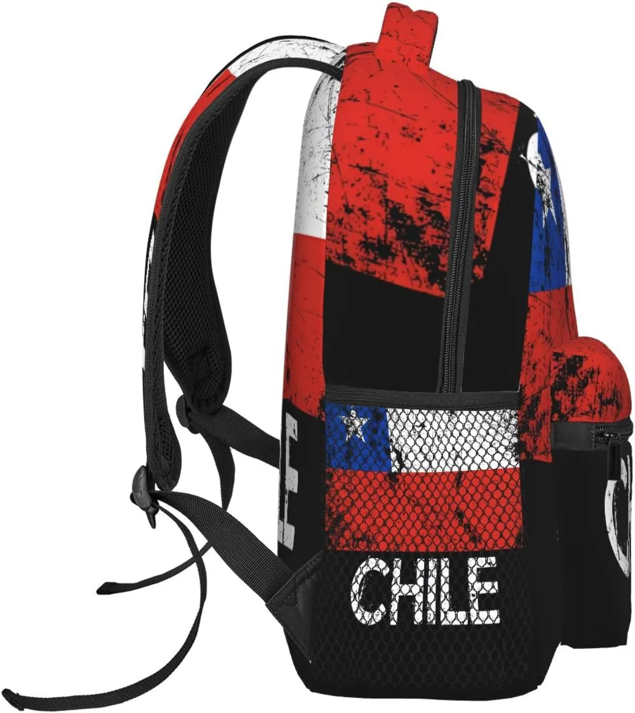 Vintage Chile Chilean Flag Backpack Casual Laptop Backpack Double Shoulder Bag Lightweight Backpack For Women Men Travel