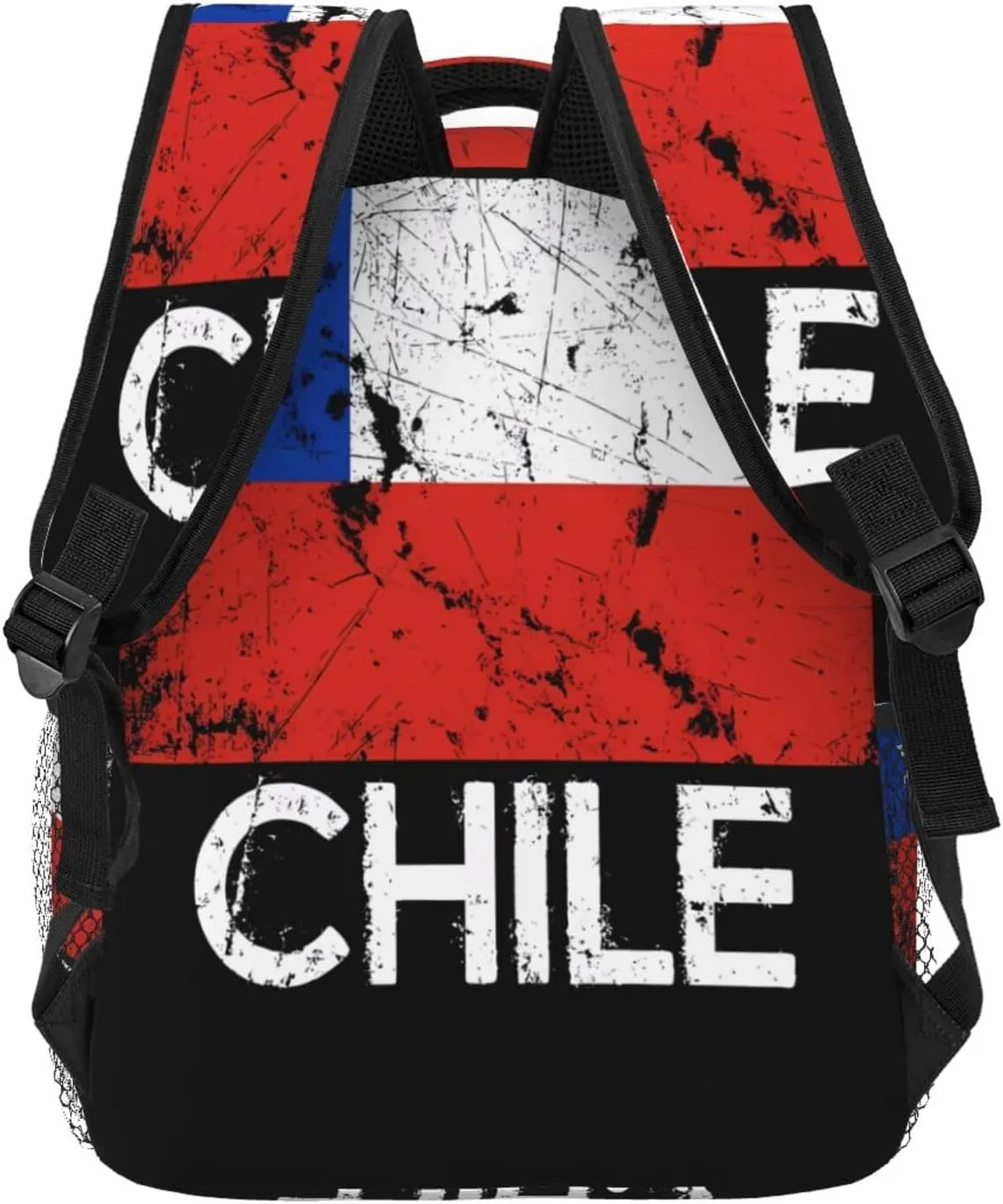 Vintage Chile Chilean Flag Backpack Casual Laptop Backpack Double Shoulder Bag Lightweight Backpack For Women Men Travel