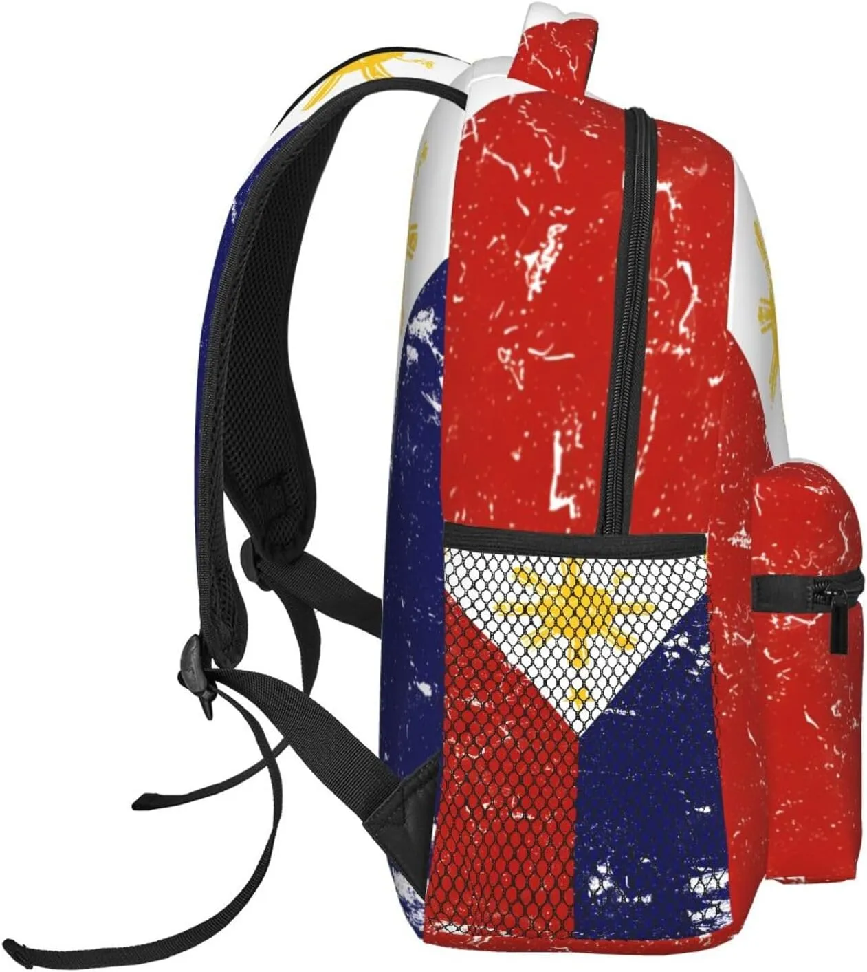 Vintage Filipino Philippines Flag Backpack Casual Laptop Backpack Double Shoulder Bag Lightweight Backpack For Women Men Travel