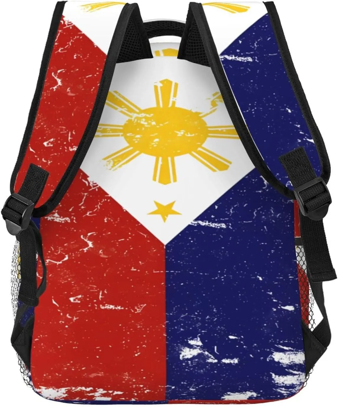 Vintage Filipino Philippines Flag Backpack Casual Laptop Backpack Double Shoulder Bag Lightweight Backpack For Women Men Travel